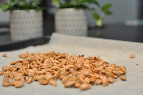 Ristede friske græskarkerner